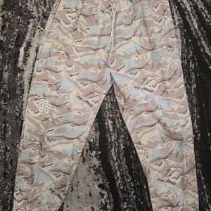 Snowday tan and blue camo joggers with a relaxed fit #camo